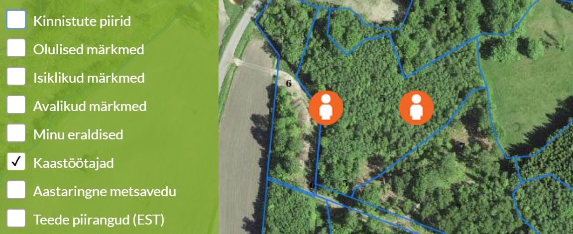 Kaastöötajad ForestMan kaardil